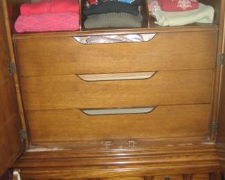 Interior of Thomasville dresser/armoire
