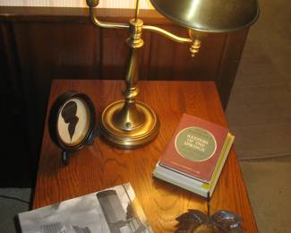 Brass table lamp, Twin Cities book