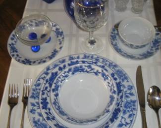 Nippon Noritake "Blue Flower" set