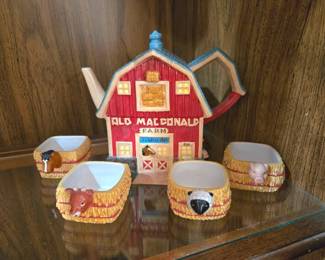 Dept. 56 Old Mcdonald tea set