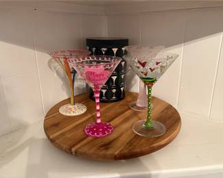 Hand Painted Martini Glasses