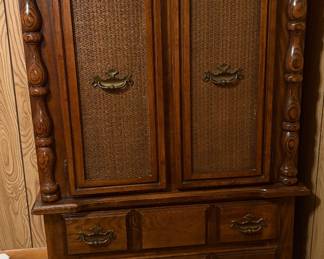 Matching armoire with two drawers for extra storage