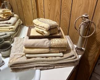 Bathroom Decor.  Shower curtain and valance. 