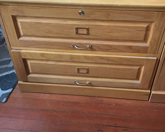 Lot 189: Pair Of Horizontal Wood File Cabinets
