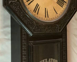 Lot 66: Antique Regulator Wall Clock