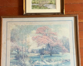 Lot 101: Framed Pastoral Art
