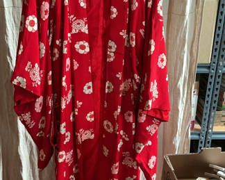 Lot 114: Gorgeous Vintage Silk Kimono. Black Womans Jacket