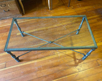 Lot 175: Coffee Table - Metal and Glass