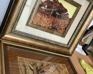 Lot 38: Two Beautiful Framed Painting And Photo Of Trees