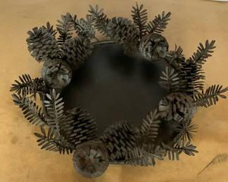 Lot 129: Decorative Metal Pinecone Tray