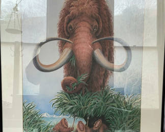 Lot 47: Framed Whimsical Animal Art