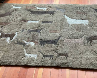 Lot 88: Wool Rug With Alpaca Design
