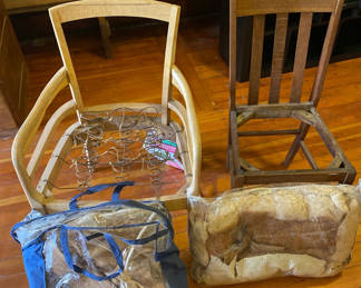 Lot 174: Two Antique Wooden Chair Projects