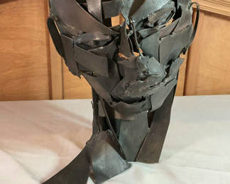Lot 60: Metal Sculpture of a head