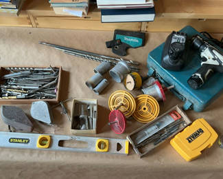 Lot 72: Makita Drill, Bits, Hole Saws, More