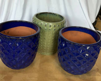 Lot 128: Three Beautiful Ceramic Pots