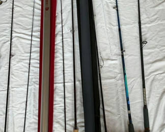 Lot 90: Miscellaneous Fishing Gear. Rods And Cases, Lures, Reels.