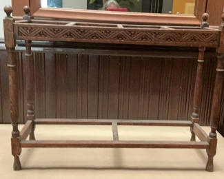 Lot 81: Antique Wood Cane/umbrella stand table