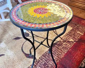 Mosaic top side table