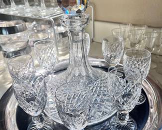 Plenty of crystal bar ware