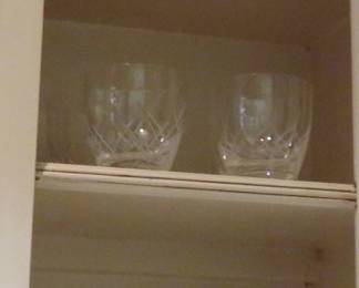 Drambuie glasses, Royal Danube crystal, Maker's Mark double old fashioneds