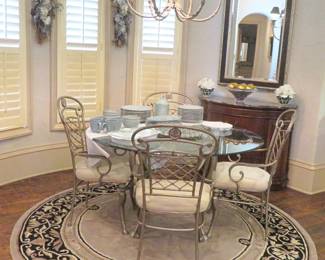 Breakfast area table and chairs