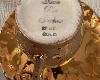 Davenport "Rio" 22K Gold Cup and Saucer