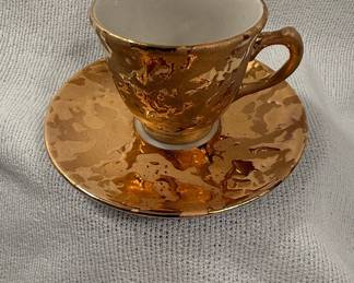 Davenport "Rio" 22K Gold Cup and Saucer