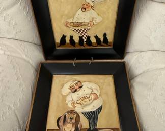 Carole Katchen "The Chef" Decorative Plates (Set of 2)