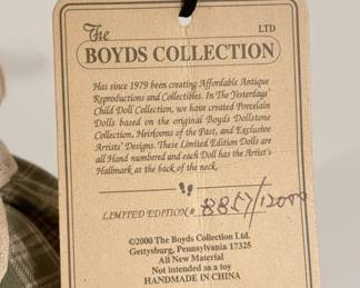 The Boyds Collection Ltd. "Yesterdays Child" Porcelain Dolls
