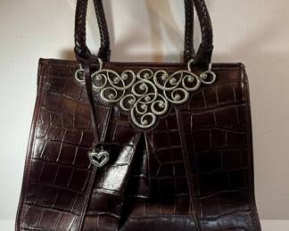 Brighton Crocodile Embossed Handbag