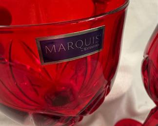 Marquis by Waterford "Brookside" Red Crystal Wine Glasses