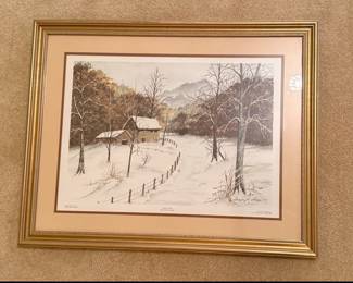 Gregory D. Sharpe "Early Snow" Lithograph