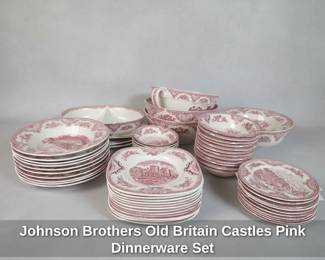 Johnson Brothers Old Britain Castles Pink Dinnerware Set