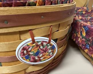 Longaberger "Autumn Leaves" Pumpkin Basket Set