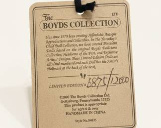 The Boyds Collection Ltd. "Yesterdays Child" Porcelain Dolls