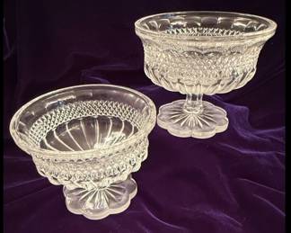 Marquis by Waterford Crystal Footed Compote Bowls