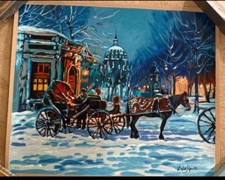 Winter Carriage Scene Limited Edition Print