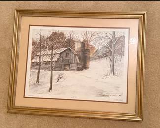Gregory D. Sharpe "The Silos" Lithograph