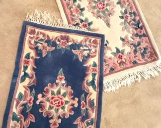 Handcrafted Savonnerie Style Runner Rugs (Set of 2)