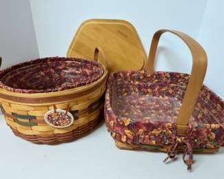 Longaberger "Autumn Leaves" Pumpkin Basket Set