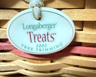 Longaberger "Tree Trimming" Treats Basket Set 2002