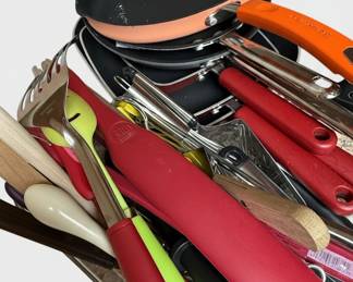 Assorted Kitchen Utensils and Cookware Set