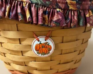 Longaberger "Autumn Leaves" Pumpkin Basket Set