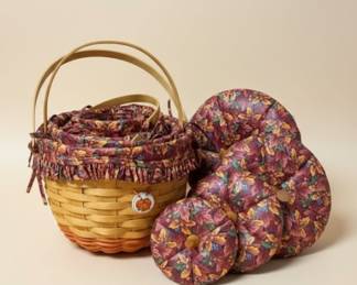 Longaberger "Autumn Leaves" Pumpkin Basket Set