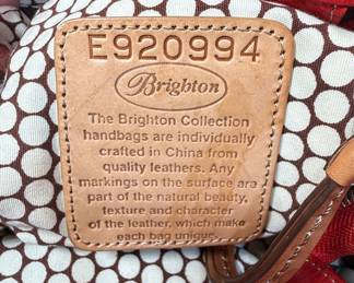 Brighton Red Leather Hobo Handbag