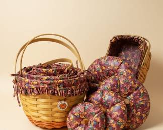 Longaberger "Autumn Leaves" Pumpkin Basket Set