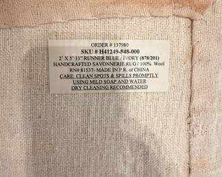 Handcrafted Savonnerie Style Runner Rugs (Set of 2)