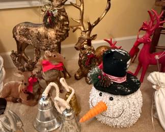 Christmas Reindeer and Snowman Decor Set