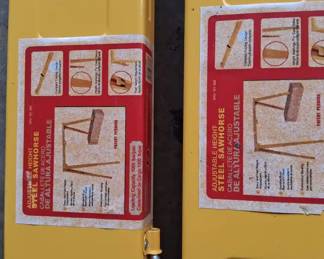 2 Adjustable Steel Sawhorses